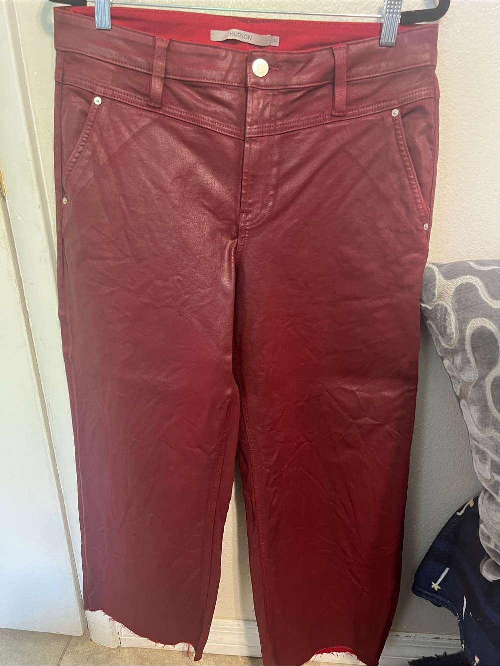 Hudson Rosie Red Dalia Coated Denim